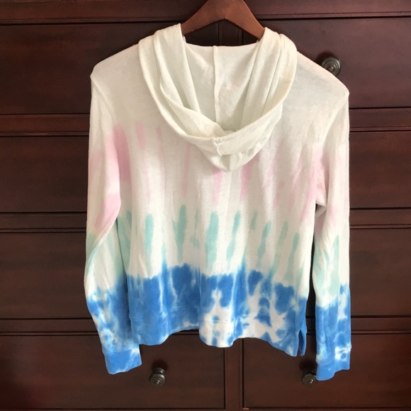 Splendid Zip Up Tie Dye Hoodie Lounge Top - Picture 2 of 11